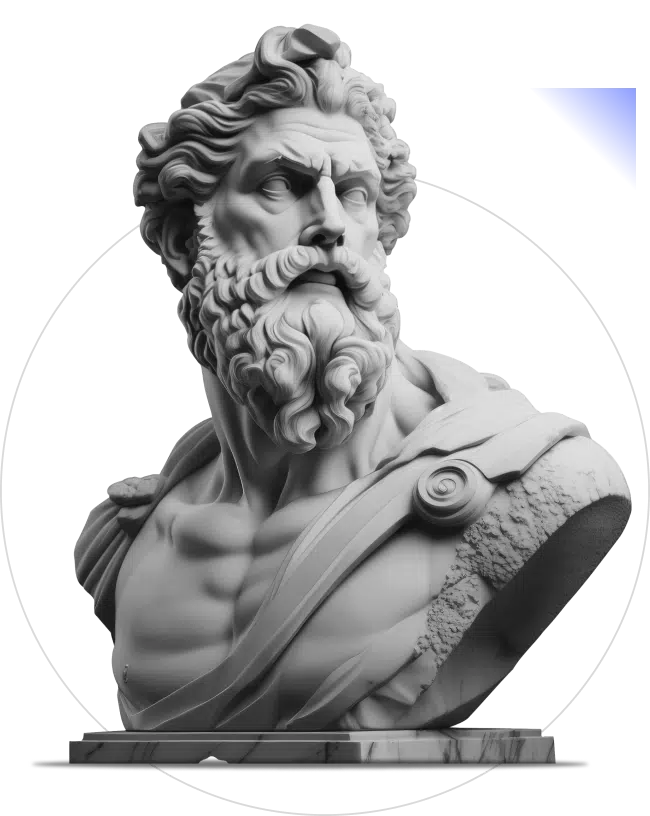 תמונה של פסל מסתכל לצד